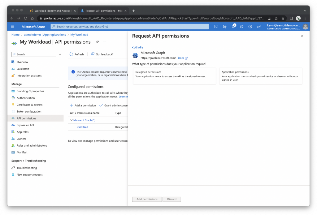 Microsoft Azure Add API screenshot