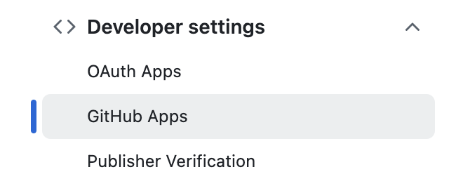 GitHub apps screen