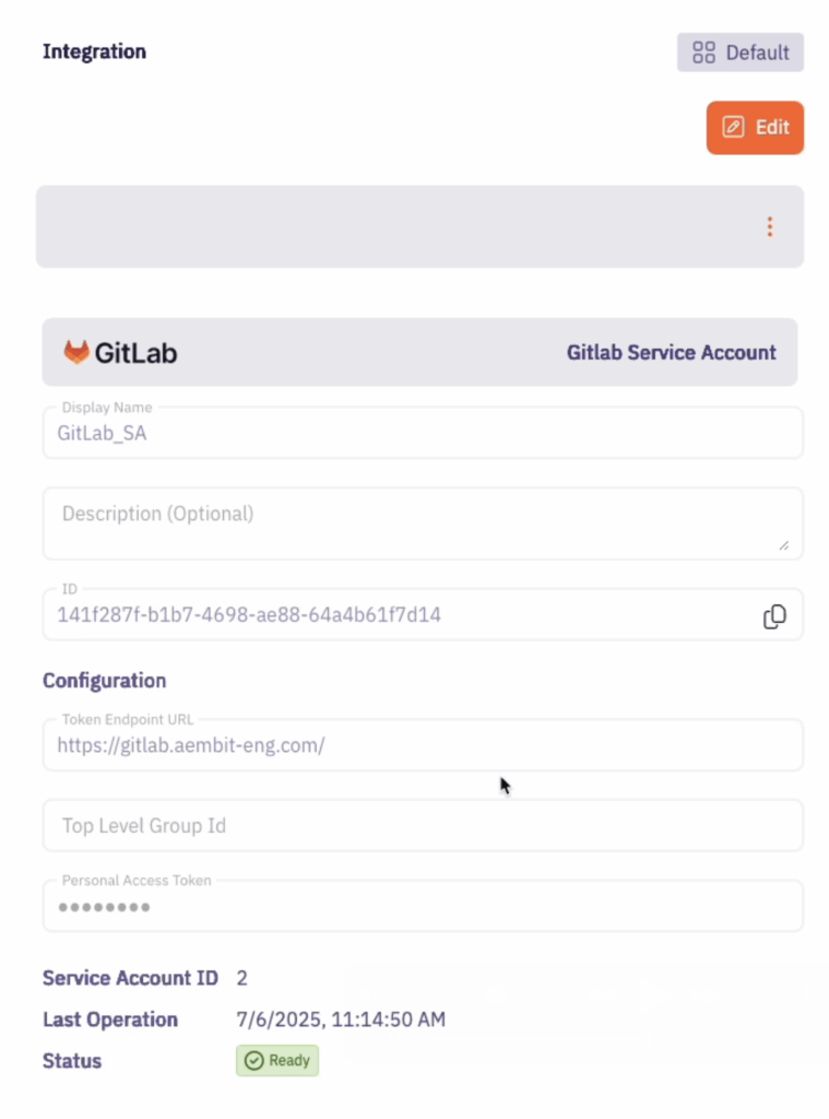 GitLab UI.
