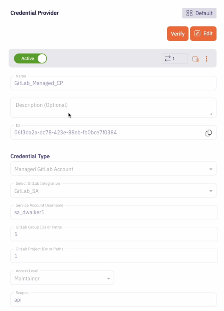 Configure credential providers.
