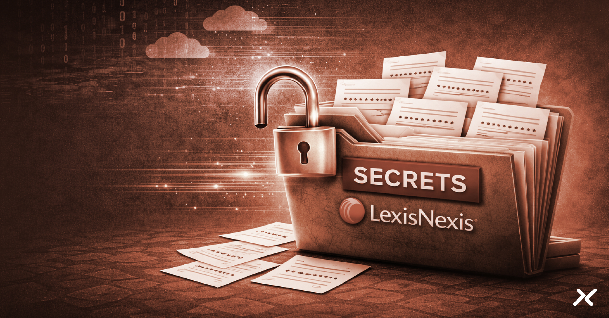 Secrets figuratively spilling out of LexisNexis.