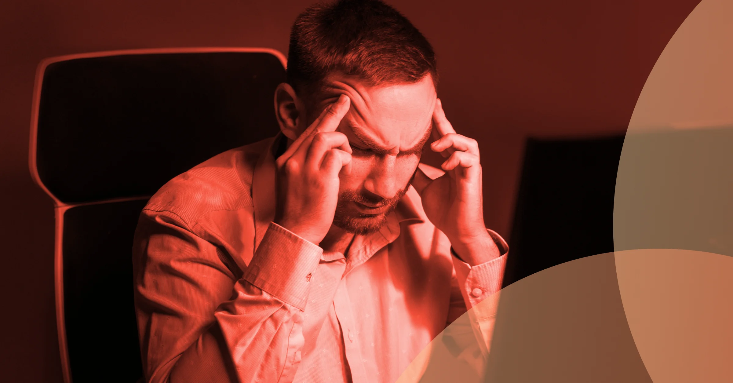 Are You Guilty of These 6 Outdated Workload Identity Practices header image with person looking tired or stressed