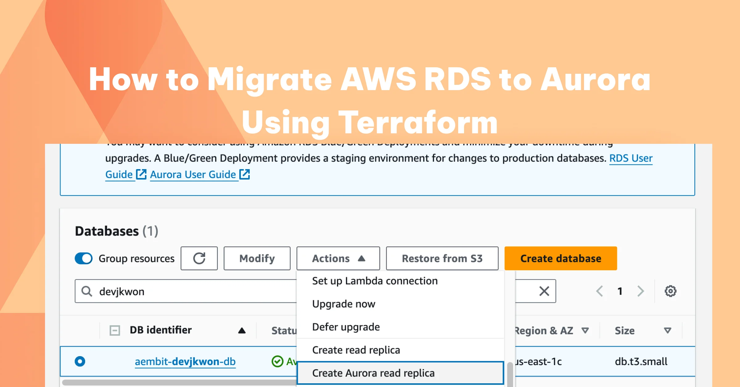 AWS RDS to Aurora Migration Using Terraform with screenshot