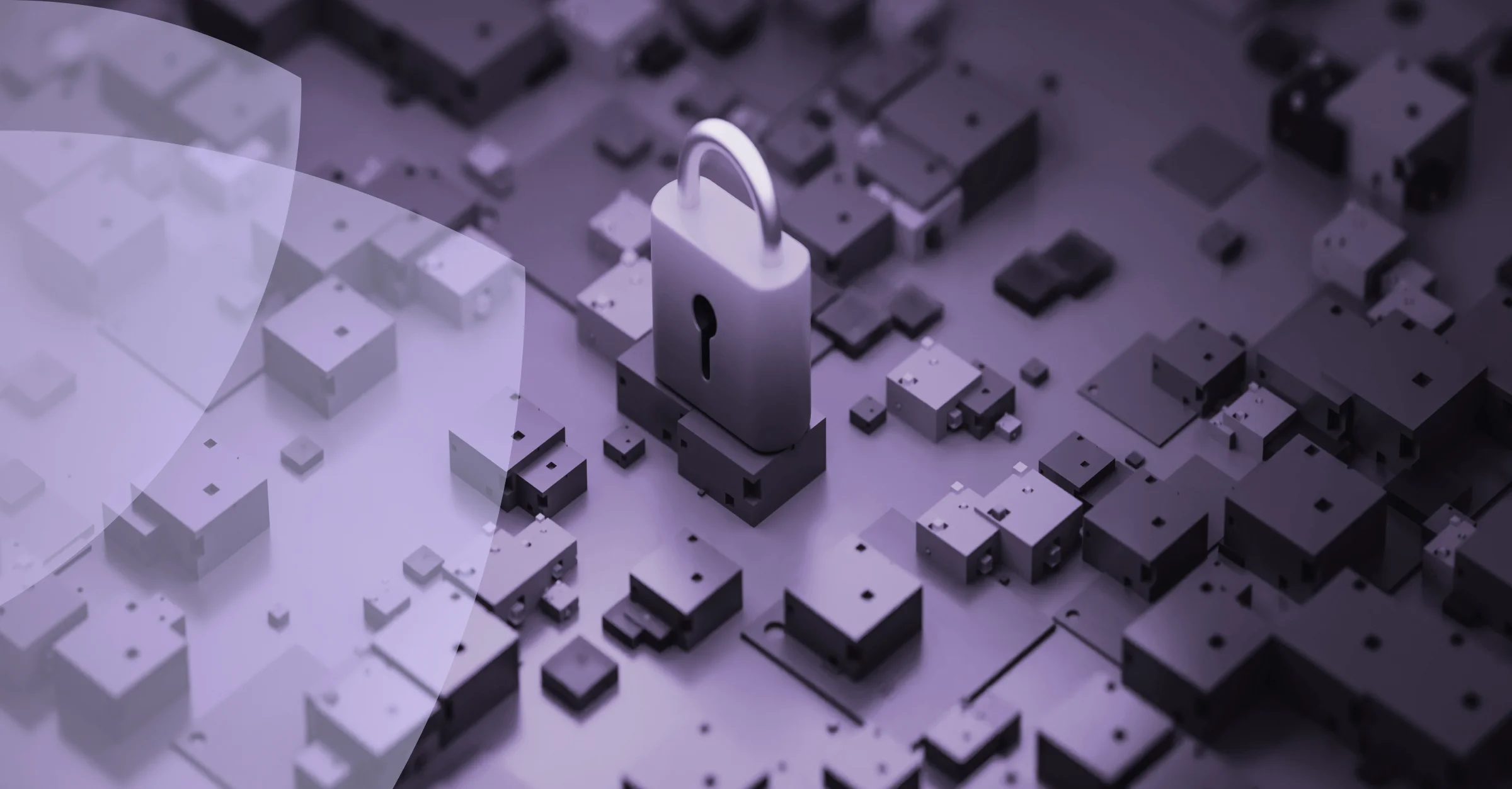 Image of lock on top of computer hardware
