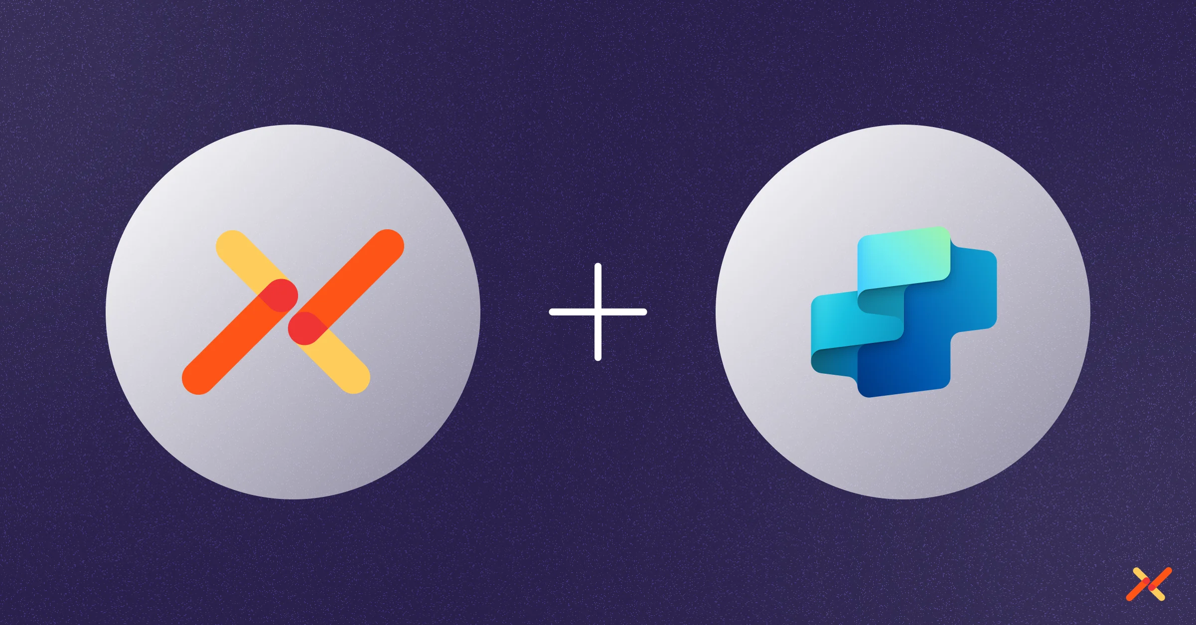 Aembit supports Microsoft Copilot Studio, illustrated by both logos next to each other with a plus sign ibetween them.